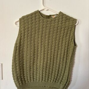 Olive Green Textured Women's Turtleneck Sweater
